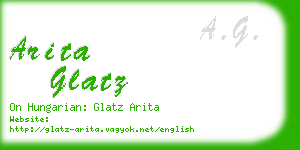 arita glatz business card